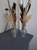 2 Vaasjes met droogbloemen, Ophalen of Verzenden, Gebruikt