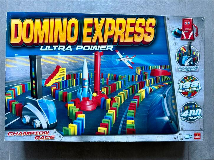 Groot Set Domino Express: Ultra Power & Crazy Race, Kinderen en Baby's, Speelgoed | Bouwstenen, Zo goed als nieuw, Overige merken