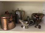 Diverse tinnen/koperen dingen, Antiek en Kunst, Antiek | Tin, Ophalen