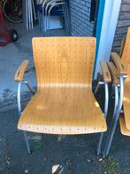 .Set van 9 houten .stapelstoelen zijn gebruikt als wachtkame, Ophalen of Verzenden, Zo goed als nieuw, Minder dan 75 cm, Minder dan 150 cm