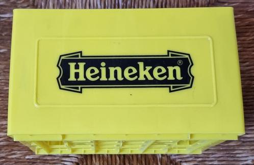 Heineken CD kratje - geel + Heineken logo - IZGST - 3 stuks, Verzamelen, Biermerken, Zo goed als nieuw, Overige typen, Heineken