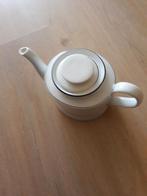 Aardewerk theepot en theelichtje nieuw wit met blauw randje, Huis en Inrichting, Keuken | Servies, Overige typen, Nieuw, Ophalen of Verzenden
