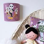 Wandlamp Dieren op de Fiets Paars ANNIdesign, Info@annidesign.nl, Nieuw, Ophalen of Verzenden, Wanddecoratie