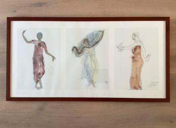 Lithografie/Reproductie "Cambodianse dansers"  Auguste Rodin beschikbaar voor biedingen