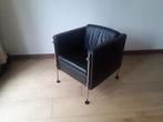 kuipstoel-zwart-leder-design-arflex-burkhard vogtherr, Ophalen, Zo goed als nieuw, Leer, 75 tot 100 cm