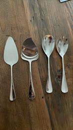 Verzilverde kaasschaaf en taartschep Hollands glad, Ophalen of Verzenden, Zilver