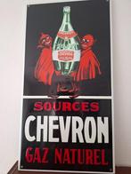 zwaar emaillen bord Sources Chevron, Ophalen of Verzenden, Nieuw, Reclamebord