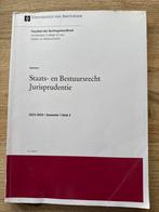 Staats- en Bestuursrecht Jurisprudentie UvA, Boeken, Studieboeken en Cursussen, Ophalen of Verzenden, Alpha, Zo goed als nieuw