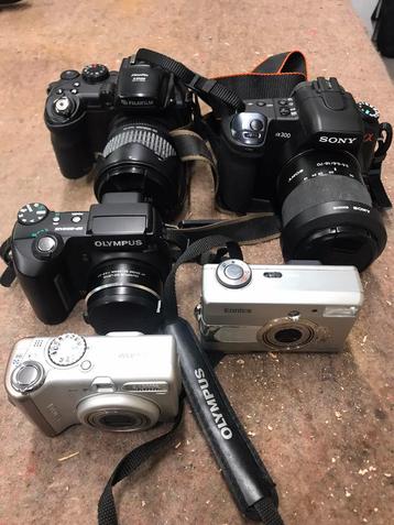 5 digitale camera’s dslr en pocket diverse types en merken 