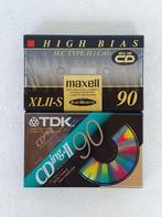 Cassette Maxell XLII-S 90 + TDK CDing-II 90 (nieuw), 2 t/m 25 bandjes, Overige genres, Ophalen of Verzenden, Nieuw in verpakking