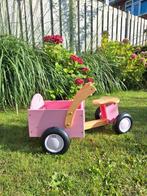New classic toys roze houten bakfiets, Kinderen en Baby's, Speelgoed | Buiten | Voertuigen en Loopfietsen, Ophalen of Verzenden
