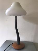 Vintage paddestoellamp, Huis en Inrichting, Lampen | Tafellampen, Ophalen of Verzenden, Hout, Minder dan 50 cm
