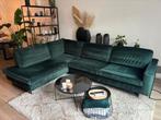 Te koop nette groene hoekbank, Huis en Inrichting, Banken | Bankstellen, Hoekbank, Ophalen of Verzenden, Vierpersoons of meer