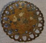 Indiaas metalen schaaltje met emaille en opengewerkte rand, Antiek en Kunst, Curiosa en Brocante, Ophalen of Verzenden