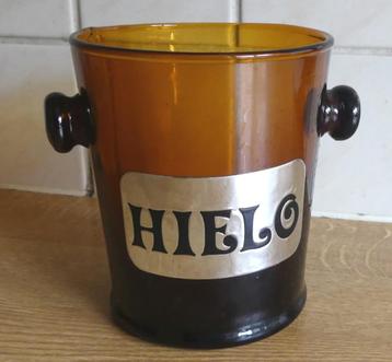 Spaans vintage ijsemmertje koeler Spanje glas Hielo beschikbaar voor biedingen