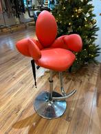 Kinder knipstoel bloem rood hydraulisch verstelbaar, Ophalen of Verzenden, Zo goed als nieuw, In hoogte verstelbaar, 90 cm of meer