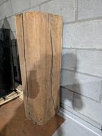 Massief Eiken Sokkel / Boomstam Tafel, Ophalen of Verzenden, Gebruikt