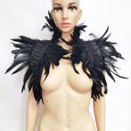 Zwarte dames victoriaanse veren bolero (kraag gothic sjaal), Verzenden, Nieuw, Historisch, Kleding