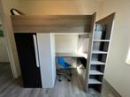 Mooie hoogslaper met kledingkast, boekenplank en bureau, Ophalen, Gebruikt, Hoogslaper