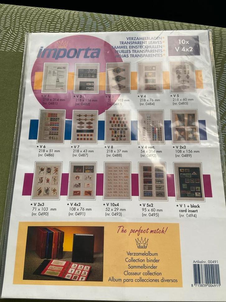 Importa Verzamelmap Bladen 10x V 4x2, Postzegels en Munten, Munten en Bankbiljetten | Toebehoren, Verzamelmap, Verzenden
