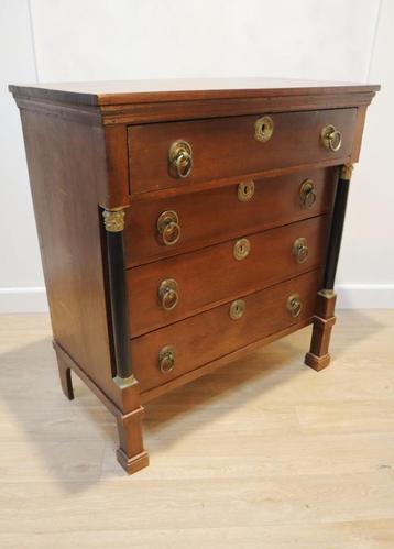 Antieke Hollandse Empire ladekast  beschikbaar voor biedingen