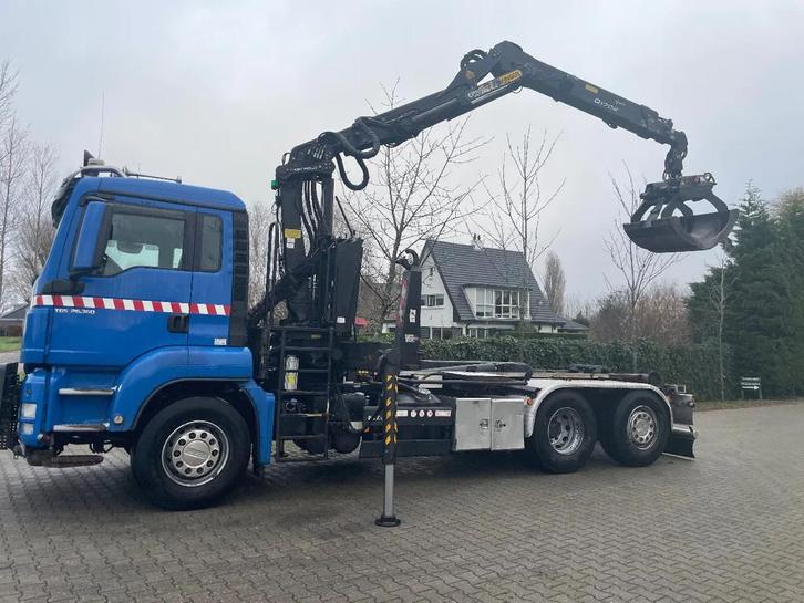 MAN TGS 26.360 with palfinger Z crane, remote controled cran, Auto's, Vrachtwagens, Bedrijf, Te koop, MAN, Diesel, Euro 5, Automaat