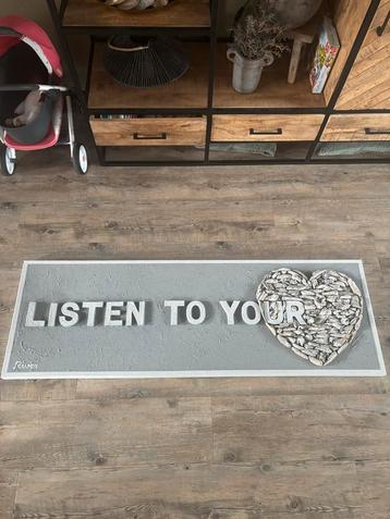 River Schilderij - Listen to Your Heart - 150x50cm beschikbaar voor biedingen