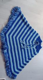 poncho gehaakt blauw en wit, Verzenden, Nieuw, Blauw