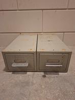 Industriële kistjes stoere metalen ladekastjes, Ophalen, Gebruikt