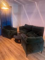 Sofa with two chairs and coffee table - velvet, Ophalen, Zo goed als nieuw