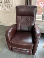 Bruin leren sta op stoel, Huis en Inrichting, Fauteuils, Ophalen, Gebruikt, Leer, 75 tot 100 cm