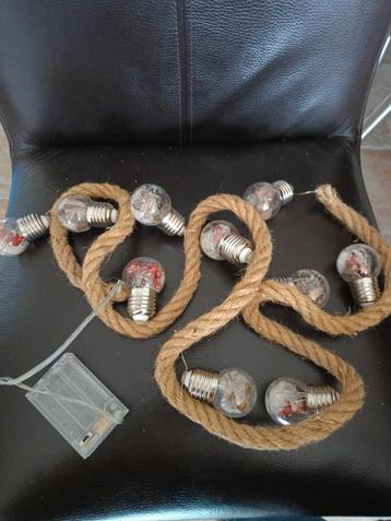 Jute touw met lampjesverlichting decoratie beschikbaar voor biedingen