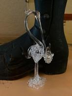 Prachtig antiek kristal ooievaar met mandje baby Swarovski ?, Antiek en Kunst, Antiek | Glas en Kristal, Ophalen of Verzenden