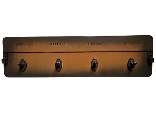 Vintage Brabantia wandrek met haakjes – retro theedoekenrek, Huis en Inrichting, Keuken | Keukenbenodigdheden, Gebruikt, Ophalen of Verzenden