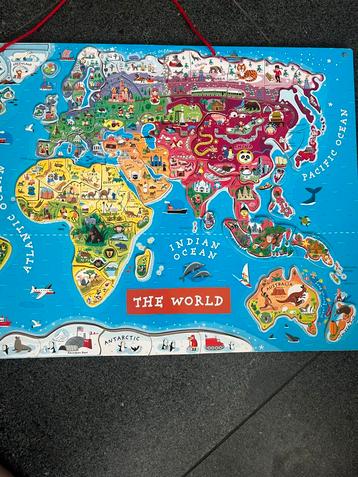 Janod Magnetische Wereldkaart Puzzel beschikbaar voor biedingen