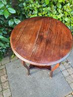 wijntafeltje, bijzettafeltje eiken hout met parelrand, Antiek en Kunst, Ophalen