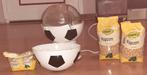 Popcornmachine voetbal design + 3 zakken popcorn, Ophalen of Verzenden, Gebruikt