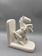Vintage boekensteun Paard wit keramiek, Ophalen of Verzenden