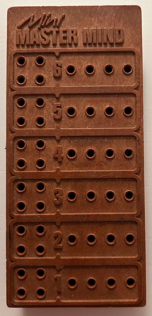 Vintage Mini Mastermind Parker COMPLEET zgan, Hobby en Vrije tijd, Gezelschapsspellen | Overige, Zo goed als nieuw, Een of twee spelers