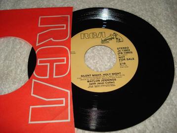 Waylon Jennings  Promo    Silent Night      Kerst Orgineel beschikbaar voor biedingen