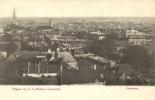 Leeuwarden, Panorama - ongelopen, Verzamelen, Ansichtkaarten | Nederland, Ongelopen, Friesland, 1920 tot 1940, Ophalen of Verzenden