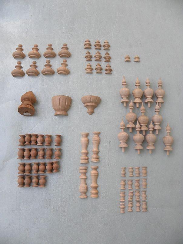 Houten sierstukken in plastic tas*, Antiek en Kunst, Antiek | Klokken, Ophalen of Verzenden