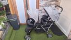 Familidoo tandem tweeling buggy met regenhoes GRIJS, Kinderen en Baby's, Kinderwagens en Combinaties, Ophalen of Verzenden
