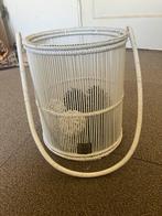 Riviera Maison Kandelaar windlicht rotan wit zgan, Overige materialen, 25 tot 50 cm, Wit, Ophalen of Verzenden