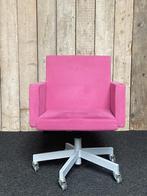 Lensvelt AVL Roze stof fauteuil, Minder dan 75 cm, Gebruikt, Ophalen of Verzenden, Metaal