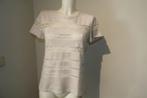 Marccain shirt suedine look banen open gewerkte kant N3 M, Maat 38/40 (M), Overige kleuren, Verzenden, Zo goed als nieuw