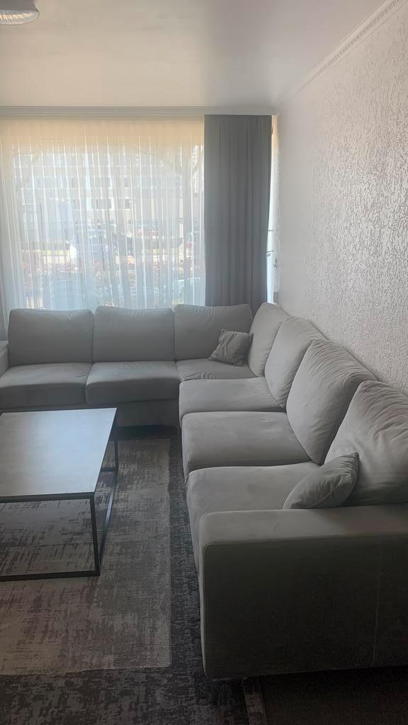 Hoekbank, Huis en Inrichting, Banken | Bankstellen, Vierpersoons of meer, 150 cm of meer, Stof, Ophalen of Verzenden