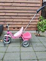 Puky driewieler, roze met duwstang en bakje, Fietsen en Brommers, Fietsen | Driewielers, Ophalen, Gebruikt, Puki, Duwstang