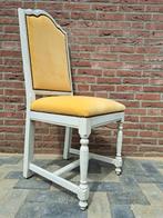 Brocante eiken eetkamerstoelen, Huis en Inrichting, Ophalen, Gebruikt, Bruin, Vier