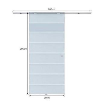 HOMCOM Glazen Schuifdeur - 90x205cm NİEUW İN DOOS beschikbaar voor biedingen